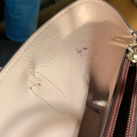 KATE SPADE HARPER CHERRY RED BURGUNDY LEATHER SATCHEL PURSE CROSSBODY STRAP - Picture 12 of 16